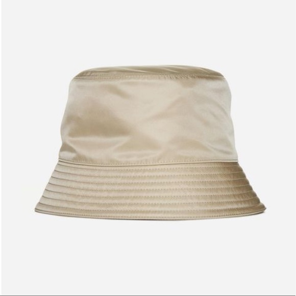 🆕 PRADA bucket hat nylon desert beige tan hat unisex men’s Medium women’s Lrg - Picture 10 of 13